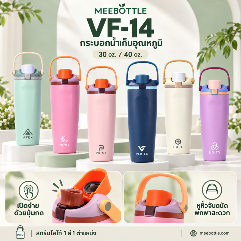 กระบอกน้ำเก็บอุณหภูมิ VF-26 | กระบอกน้ำพรีเมี่ยม meebottle