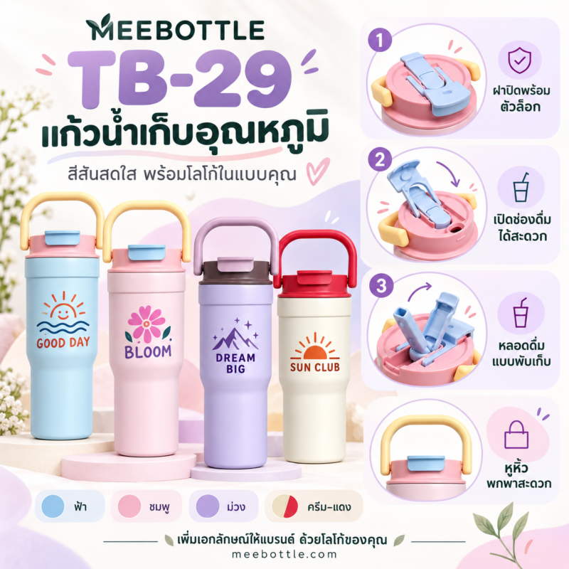 แก้วน้ำเก็บอุณหภูมิ Tumbler Premium TB-29